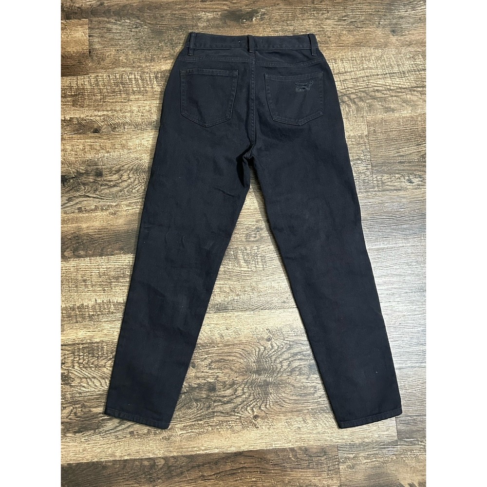 Pacsun‎ Ultra High Rise Slim Ripped Distressed Black Jeans Women's Size 25 - Picture 3 of 10